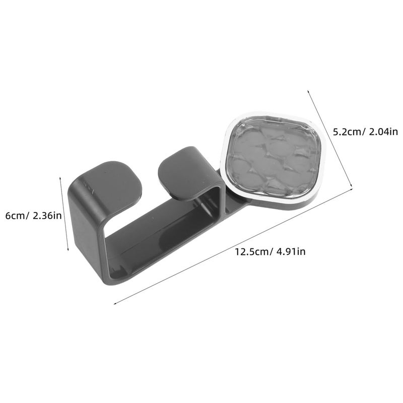 Heavy Duty Self Adhesive Wall Hooks 4 Pack No Drill Utility Racks Milky White Gunmetal Gray - Image 3