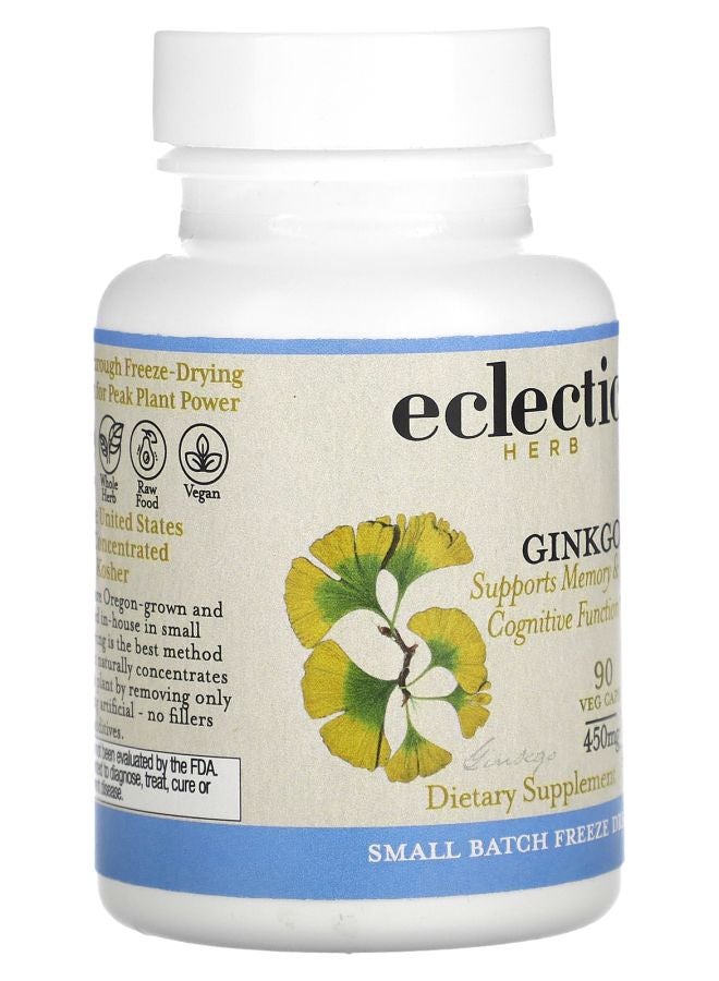Eclectic Herb Ginkgo 450 mg 90 Veg Caps - Image 2