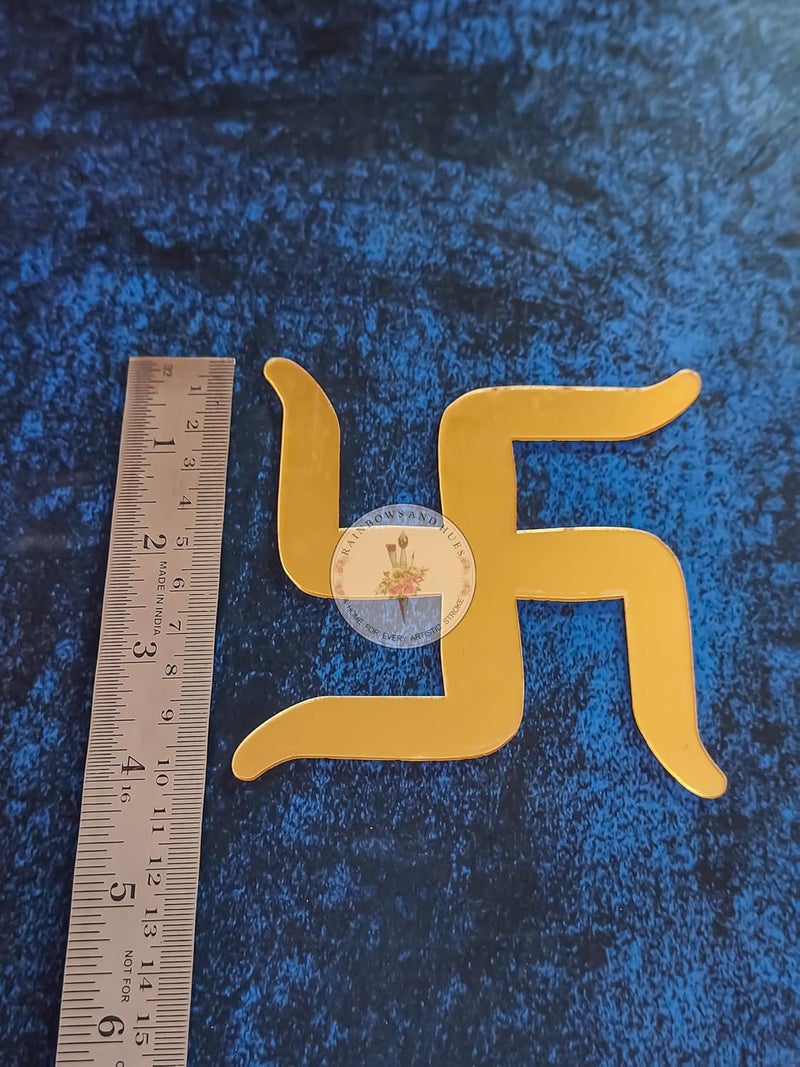 RH Gold Acrylic Cut Outs for Resin Arts, MDF Art, Craft, Decoration, ETC... (SWASTIK Combo) - Image 4