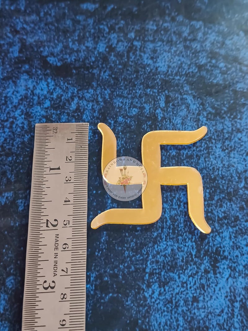 RH Gold Acrylic Cut Outs for Resin Arts, MDF Art, Craft, Decoration, ETC... (SWASTIK Combo) - Image 5
