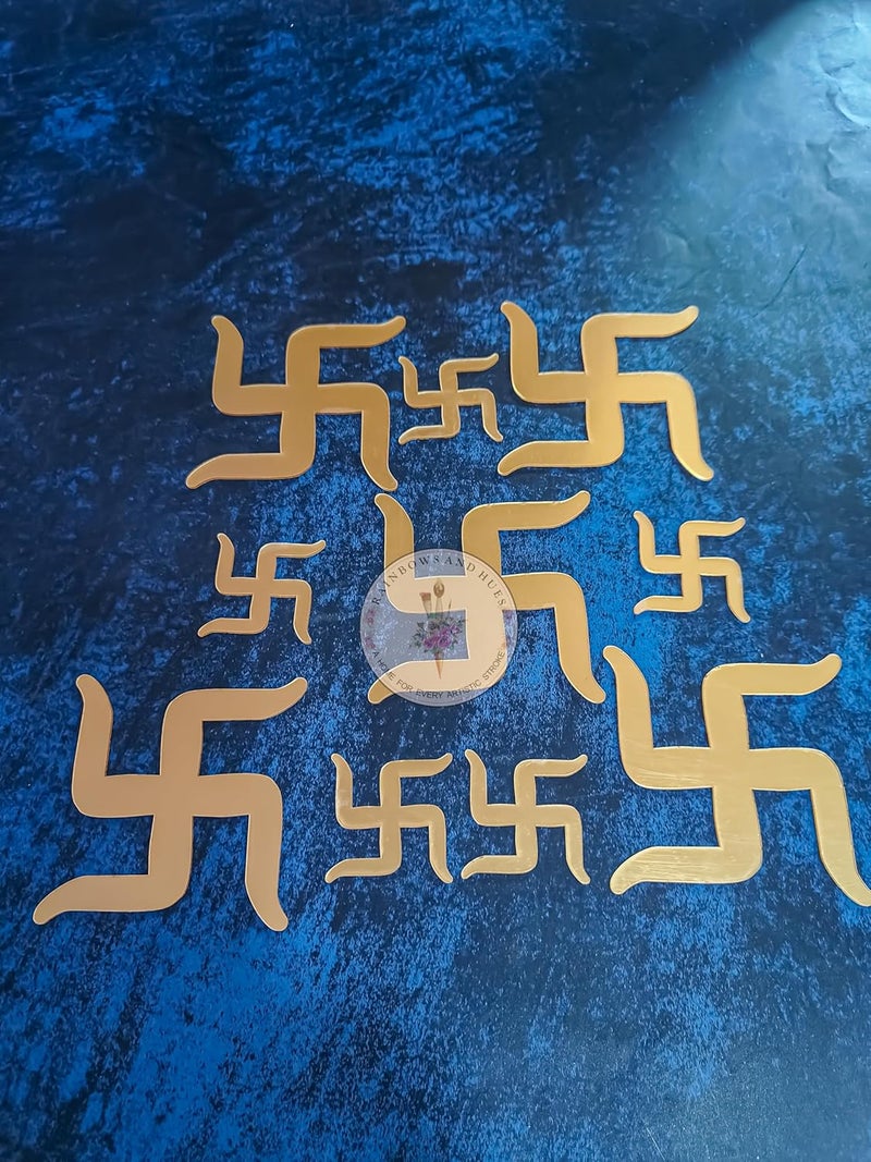 RH Gold Acrylic Cut Outs for Resin Arts, MDF Art, Craft, Decoration, ETC... (SWASTIK Combo) - Image 2