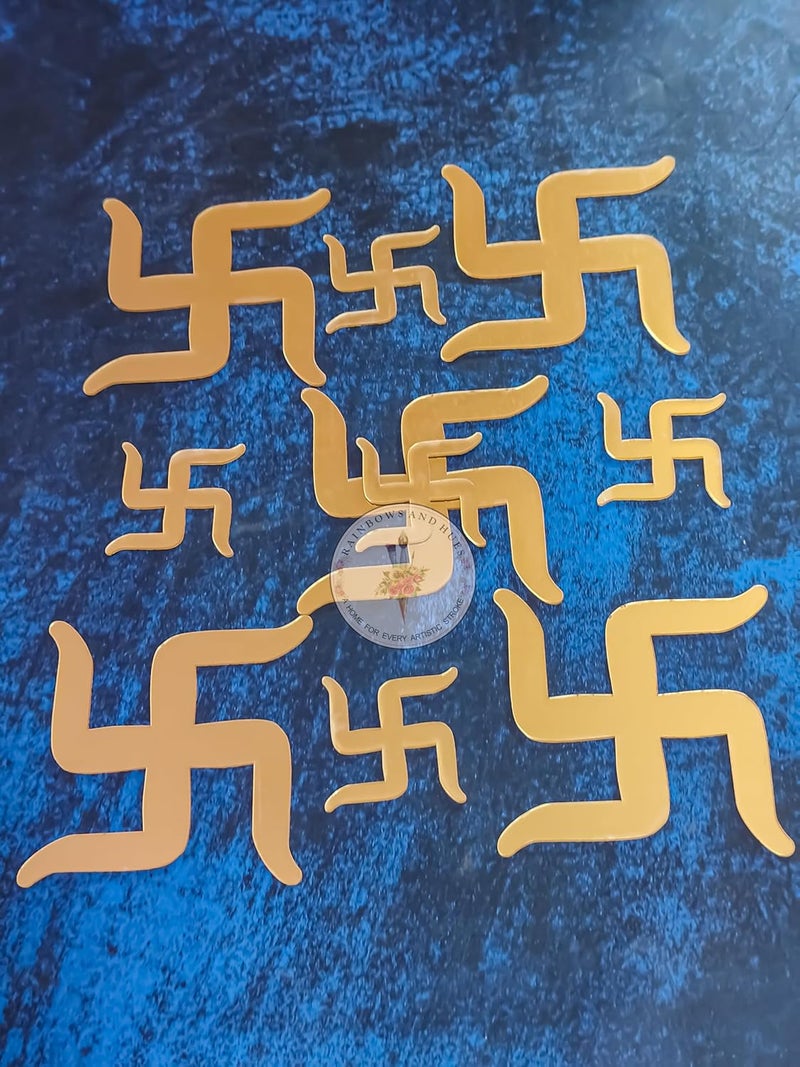 RH Gold Acrylic Cut Outs for Resin Arts, MDF Art, Craft, Decoration, ETC... (SWASTIK Combo) - Image 3