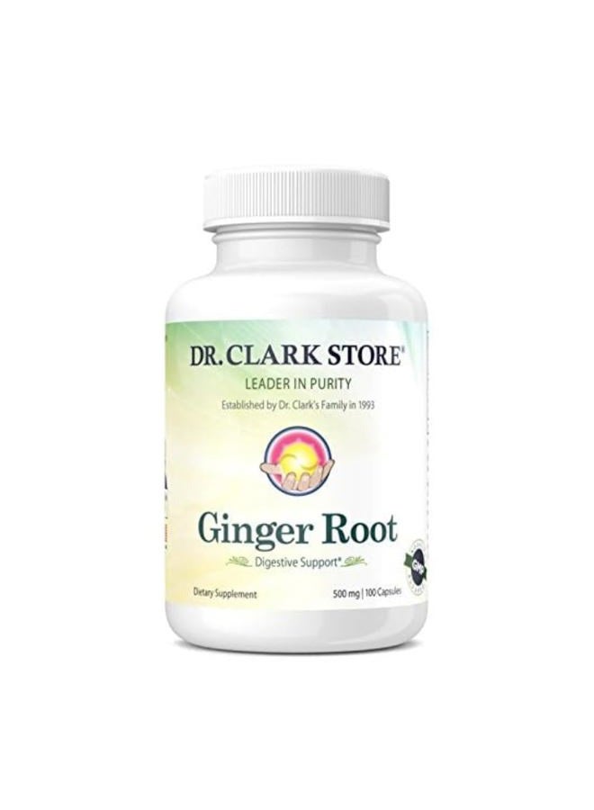 Dr Clark Store Dr. Clark Ginger Root Supplement, 500mg, 100 capsules by Dr Clark Store - Image 1