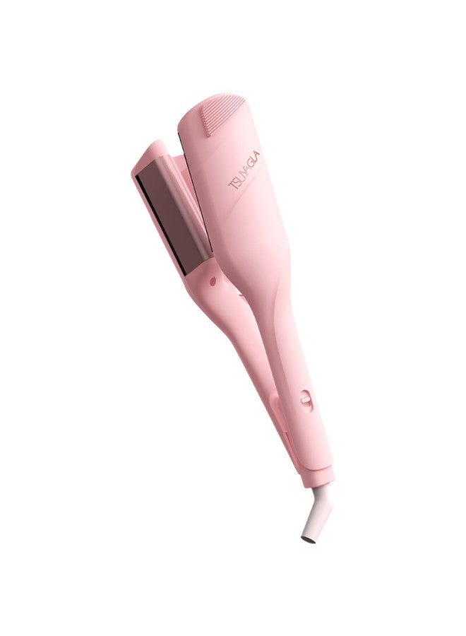 Tsuyagla Egg Roll Stick 32mm Water Ripple Large Wave Curling Iron Negative Ion Hair Straightener Luxury Style Girls Valentine's Day Gift T502 Pink - Image 4