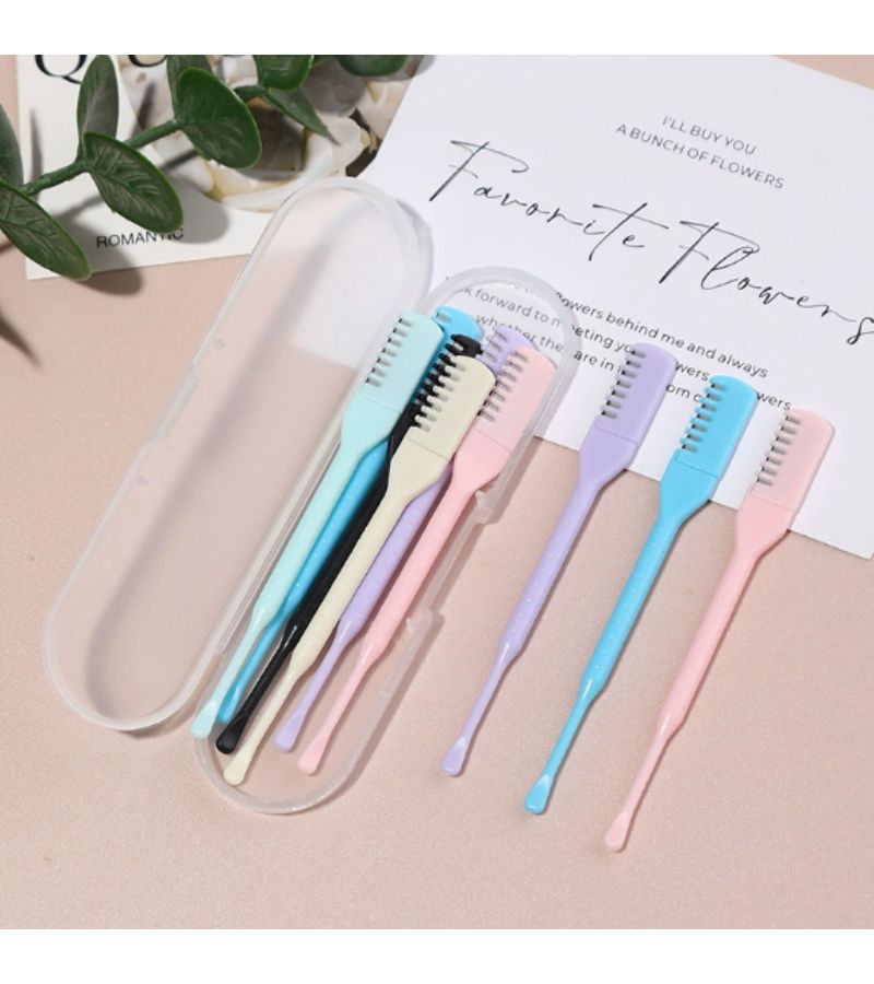 6 Piece Manual Nose Hair Trimmer And Ear Scoop Set Portable Double Sided 360 Rotating Grooming Tool For Men Women Hygienic Nose Care Device For Travel Includes Oil Painting Postcards Ideal Gift Choice - Image 3