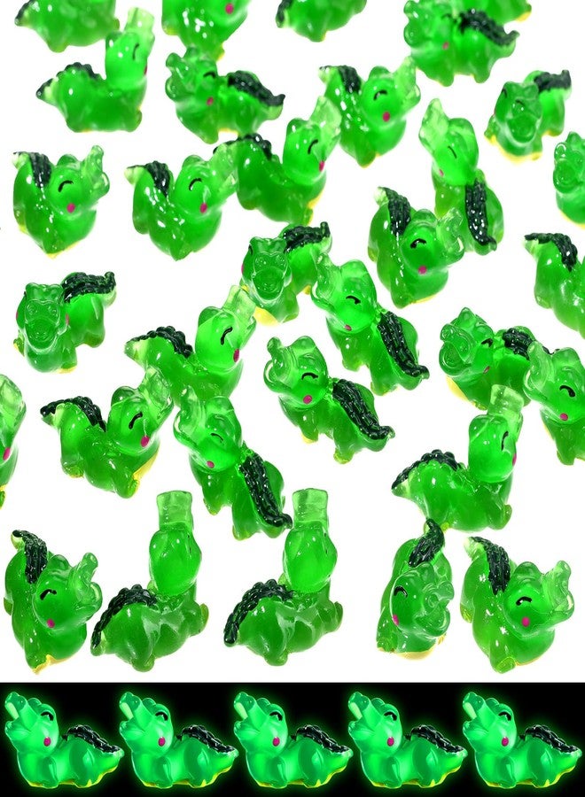 Arrowbash 50 Pcs Miniature Crocodiles Figurines Mini Crocodiles Resin Figurines Small Alligator Toy Figure Resin Mini Animals for Garden Desktop Birthday Party Desktop Decor (Luminous Style) - Image 1