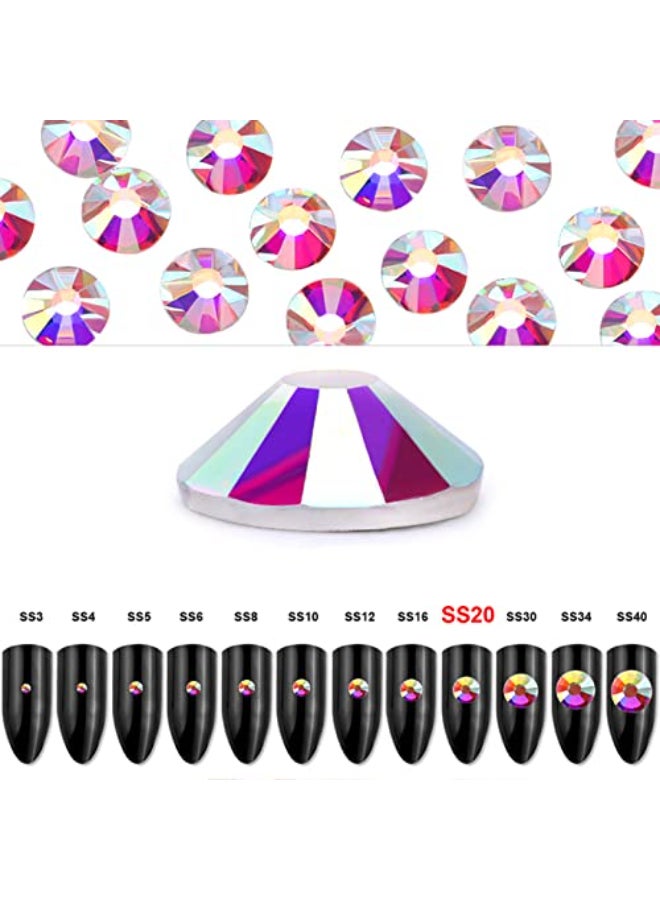 Dowarm 720Piece SS20 Flatback Crystal AB Rhinestones 48MM for Craft Nails Dance Costumes Non Hotfix - Image 3