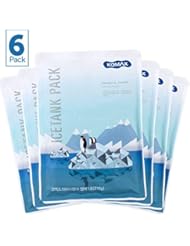 Komax Set of 6 Ice Pack For Lunch Box | 5.5" x 7.8" Reusable Ice Pack For Lunch Box & Coolers | Flexible Freezer Pack | - Image 1