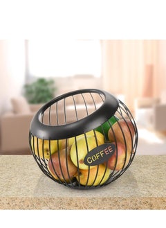 Aideli Coffee Pod Storage Basket, Black Coffee Capsules Basket with Letters, Large Capacity Iron Proof Stylish Modern Beveled Mouth Coffee Capsules Basket for Kitchen  - Image 4