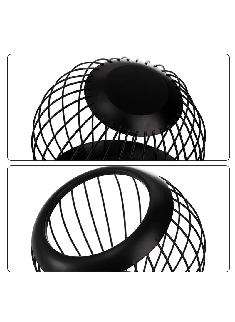 Aideli Coffee Pod Storage Basket, Black Coffee Capsules Basket with Letters, Large Capacity Iron Proof Stylish Modern Beveled Mouth Coffee Capsules Basket for Kitchen  - Image 2