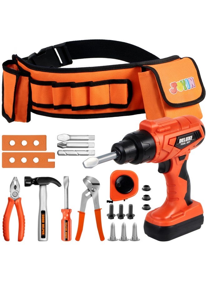 JOYIN 19Pcs Kids Tool Set, Construction Belt & Electronic Drill, Pretend Play Toddler Power Toy for Boys Girls Birthday Gifts Outdoor Preschool Ages 3 4 5 6 7 Years Old - Image 1