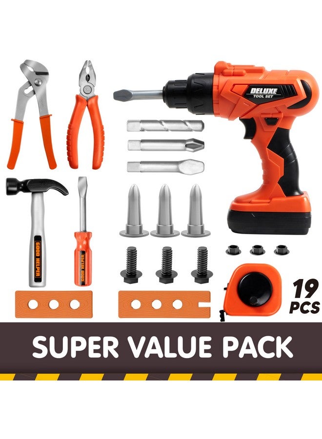 JOYIN 19Pcs Kids Tool Set, Construction Belt & Electronic Drill, Pretend Play Toddler Power Toy for Boys Girls Birthday Gifts Outdoor Preschool Ages 3 4 5 6 7 Years Old - Image 2