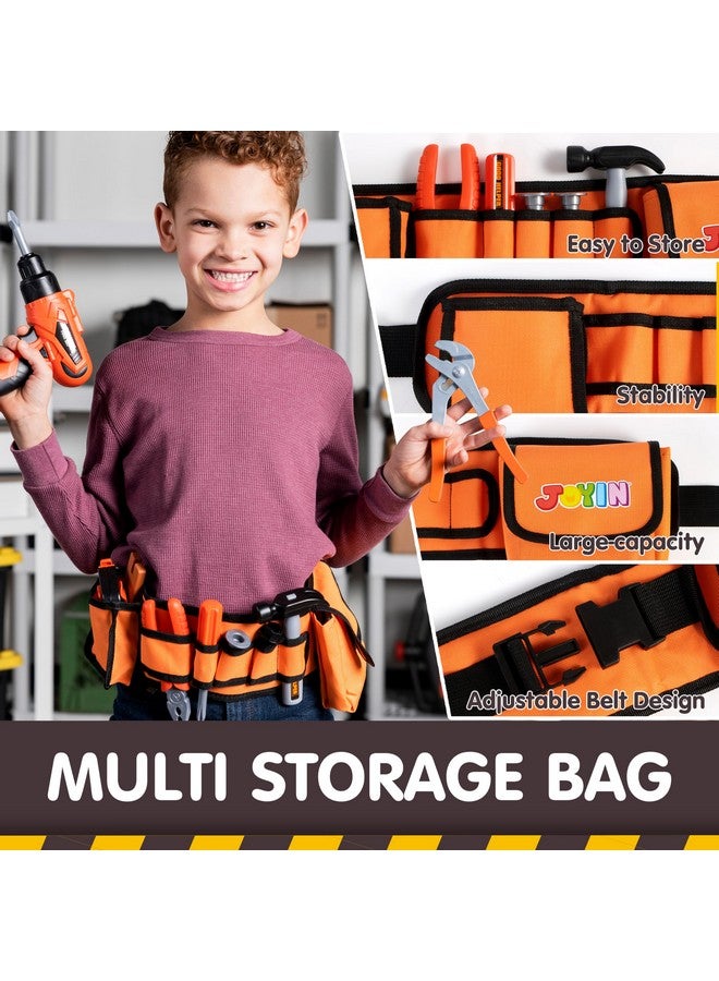 JOYIN 19Pcs Kids Tool Set, Construction Belt & Electronic Drill, Pretend Play Toddler Power Toy for Boys Girls Birthday Gifts Outdoor Preschool Ages 3 4 5 6 7 Years Old - Image 3