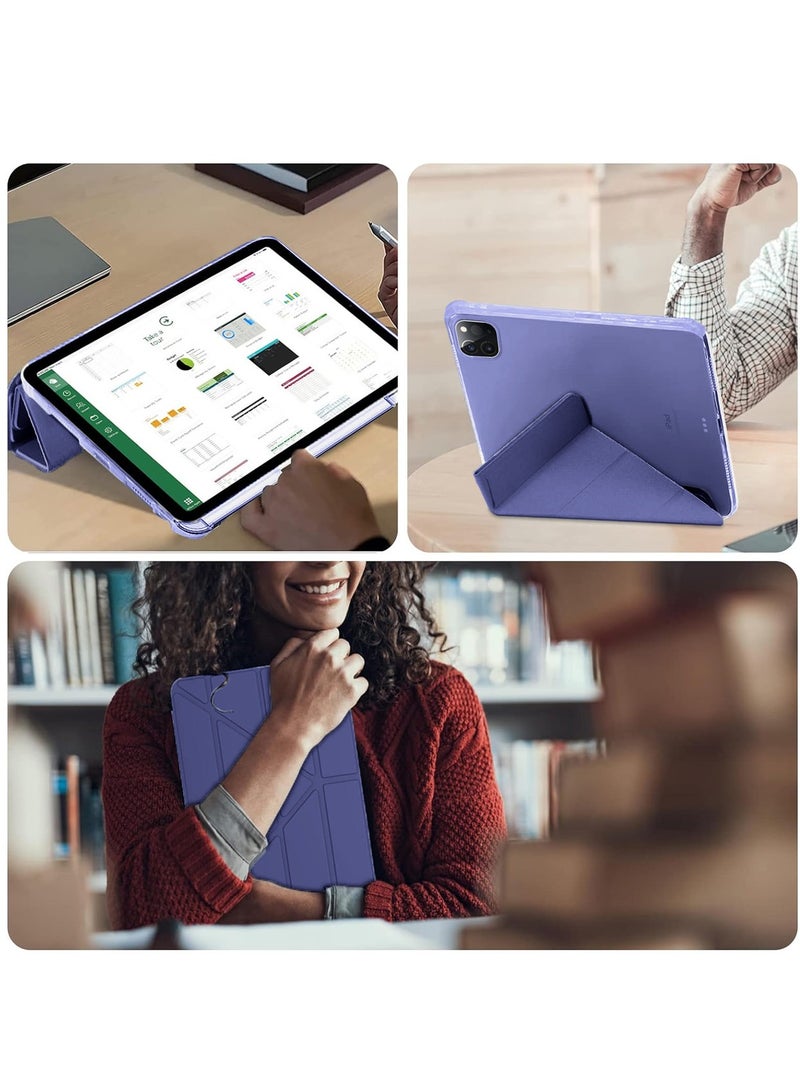 Wtech Symmetry 360 Smart Folio Series Auto Awake/Auto Sleep Leather Texture Case Cover For Apple iPad Pro 12.9 5G 2022 6th Generation 12.9 Inch Navy Blue - Image 3