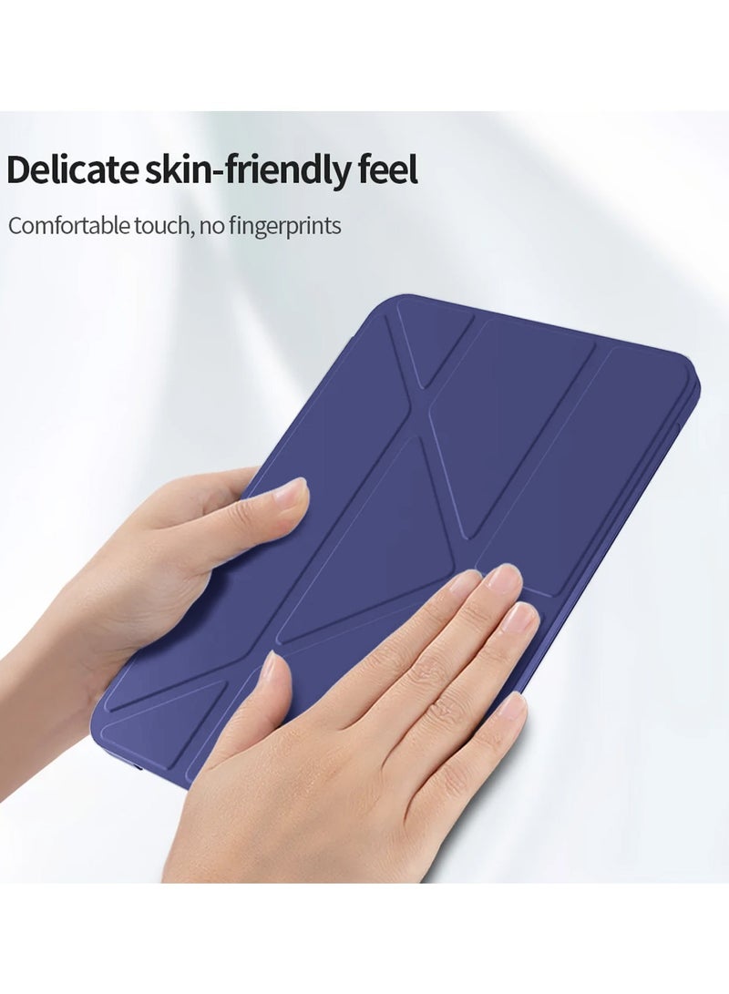 Wtech Symmetry 360 Smart Folio Series Auto Awake/Auto Sleep Leather Texture Case Cover For Apple iPad Pro 12.9 5G 2022 6th Generation 12.9 Inch Navy Blue - Image 4