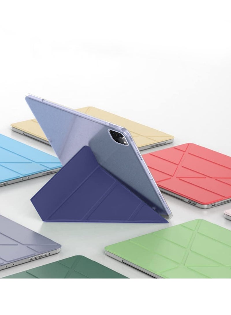 Wtech Symmetry 360 Smart Folio Series Auto Awake/Auto Sleep Leather Texture Case Cover For Apple iPad Pro 12.9 5G 2022 6th Generation 12.9 Inch Navy Blue - Image 5