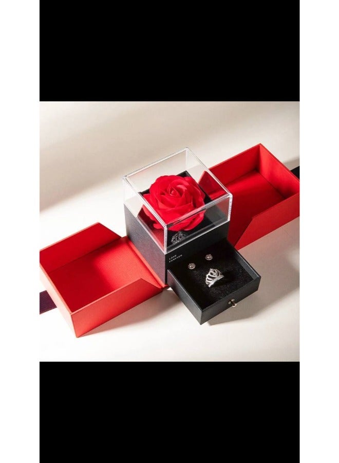 Celebrate love with the perfect Valentine's Day Gift Box featuring a beautiful rose inside. This elegant gift box is a timeless way to express your feelings, making it a memorable surprise for your loved one. Ideal for romantic occasions, anniversaries, or just to show how much you care. - Image 1