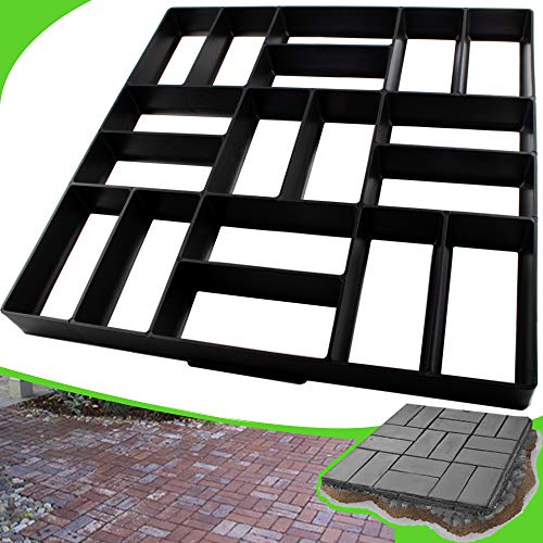 CJGQ Plus Size 19.7"x19.7"x1.7" Concrete Molds Walk Maker Reusable Path Brickform Paver Lawn Patio Yard Garden DIY Walkway Pavement - Image 1