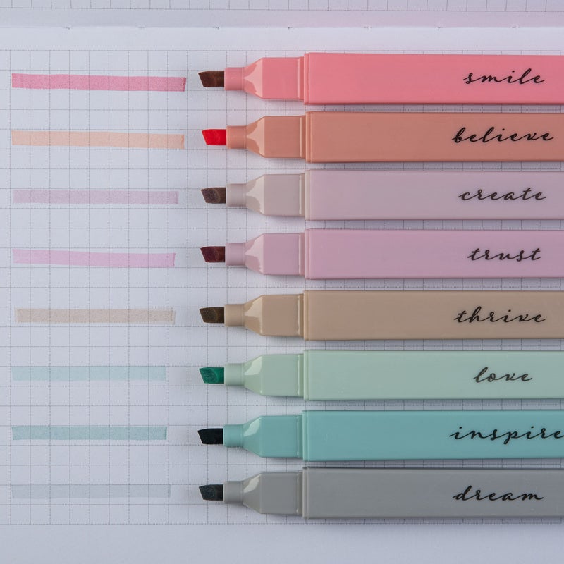 DIVERSEBEE Bible Highlighters with Soft Chisel Tip, 8 Pack Assorted Colors Pens No Bleed, Quick Dry, Cute Aesthetic Markers, Bible Study Journaling Supplies and Accessories (Boho) - Image 2