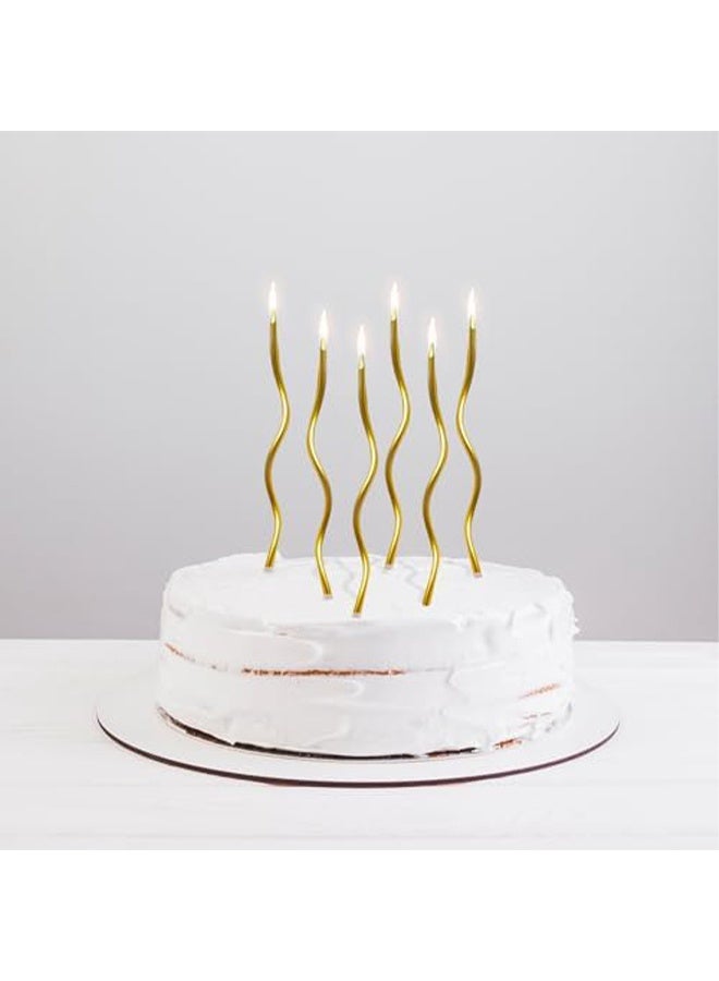 YJ 12 Gold Arc Birthday Candles | Eid/Dubai Party Decoration | Eco-Friendly & Photogenic - Image 3