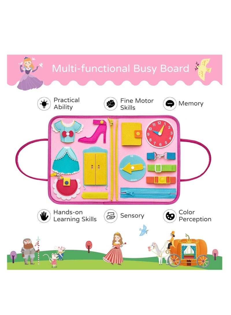 SOLARAE Toddler Busy Board, Travel Toys, Quiet Book, Montessori Activities for 1-4 Year Olds, Educational Gifts for 3-4 Year Old Boys and Girls, Enhance Fine Motor Skills and Learning Fun. - Image 4