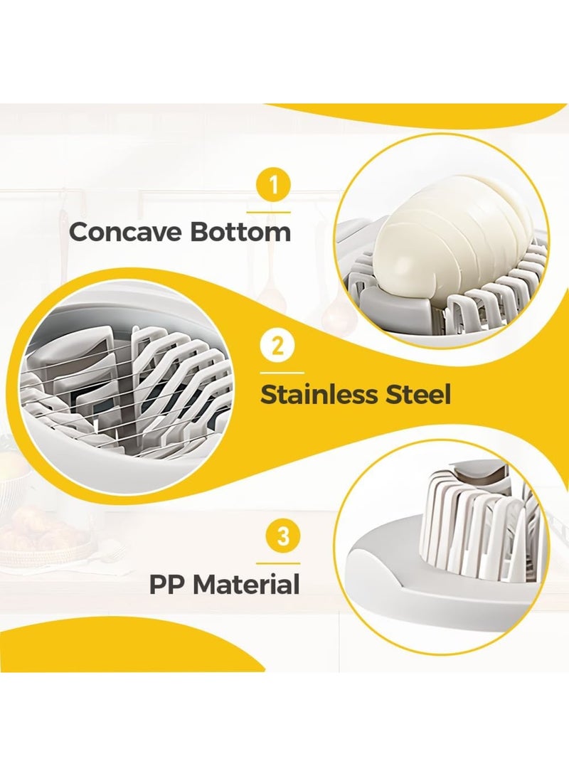 SYOSI 3 in 1 Egg Slicer for Hard Boiled Eggs, Multi-Function Food Slicer with 3 Cutting Modes – Dice, Wedge, and Horizontal & Vertical Cuts, Kitchen Chopper for Eggs, Strawberries, Mushrooms, Tomatoes - Image 3