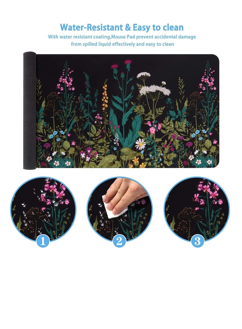 سجادة مكتب، سجادة مكتب كبيرة، لوحة ماوس ألعاب ممتدة XXL 900 مم × 400 مم × 3 مم، لوحة ماوس مكتب كبيرة، لوحة ماوس بقاعدة مطاطية مع حواف مخيطة، لوحة ماوس لوحة مفاتيح للعمل والألعاب والمكتب والمنزل - Image 5