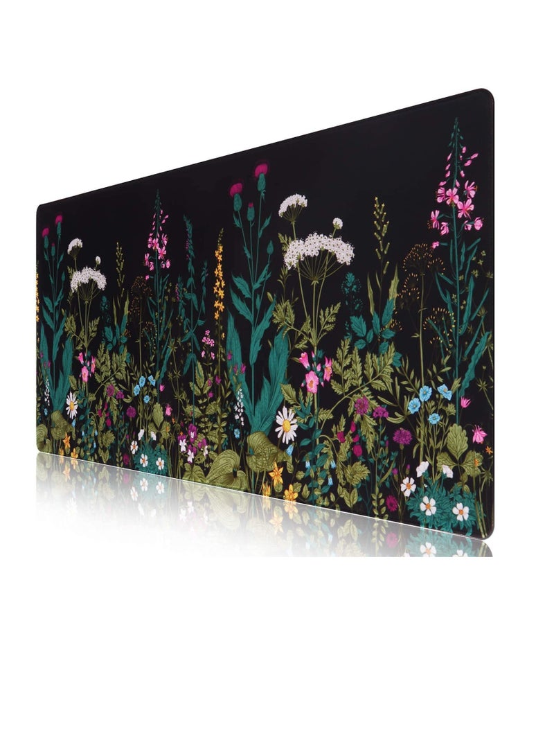 سجادة مكتب، سجادة مكتب كبيرة، لوحة ماوس ألعاب ممتدة XXL 900 مم × 400 مم × 3 مم، لوحة ماوس مكتب كبيرة، لوحة ماوس بقاعدة مطاطية مع حواف مخيطة، لوحة ماوس لوحة مفاتيح للعمل والألعاب والمكتب والمنزل - Image 1