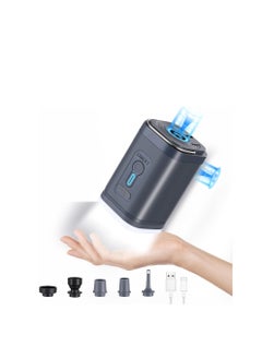 Electric Air Pump for Inflatables, Portable Mini Vacuum Pump with 5 Nozzles for Sleep Pads, Blow Up Pool Raft Bed Boat Toys, Vacuum Bags, Yoga Exercise Ball, Swimming Rings