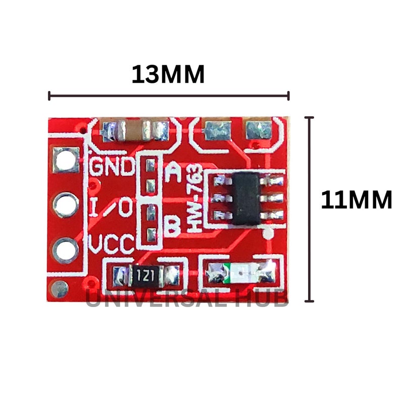 UNIVERSAL HUB 5Pcs TTP223 Touch Key Switch Module Touching Button Capacitive Switches Self-Locking/No-Locking Jog 2.5-5.5V - Image 2