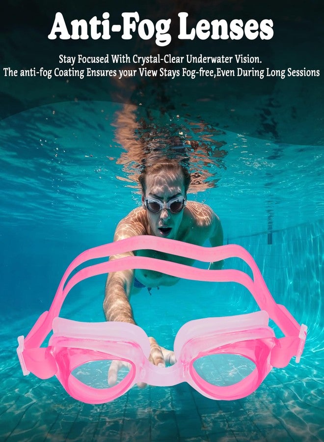 Storite Swimming Goggles - Anti-Fog, UV Protected, Leak-Proof | Comfortable & Lightweight Silicone Goggles for Men, Women & Youth (Pink) - Image 4