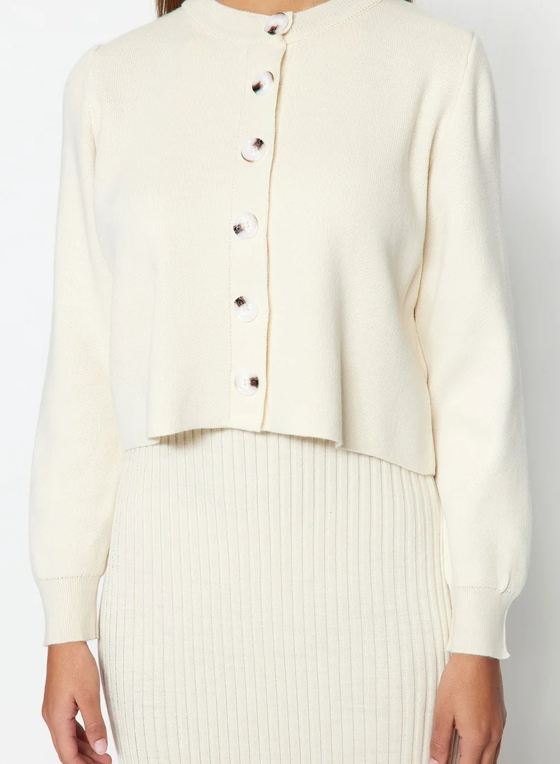 trendyol Ribbed Knitted Dress & Cardigan Set
