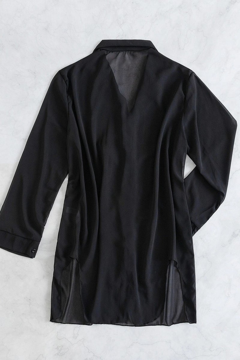 Angelsin Chiffon Shirt Beach Dress Pareo Kimono Kaftan - Image 2