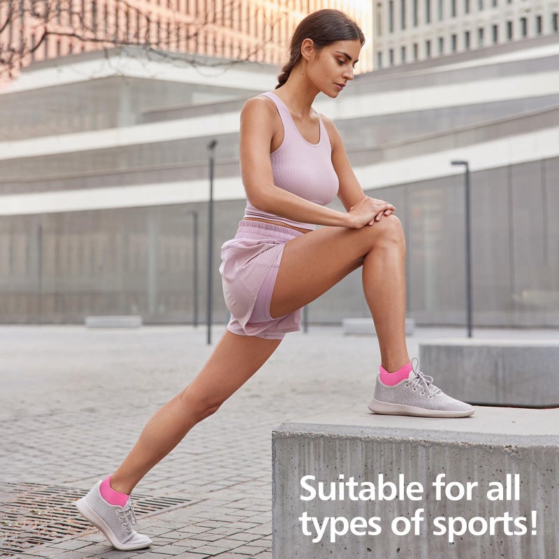 PAPLUS 6 Pairs Ankle Compression Socks for Women, Running Socks with Heel Tab, Cushioned Low Cut Athletic Socks - Image 2
