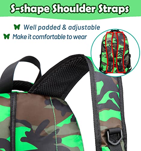 BLUEFAIRY Kids Backpacks for Boys Girls Elementary Primary Middle School Bookbags Back to School Bags for Childs Age 6-8 Mochilas Escolares para NiÃ±os NiÃ±as 17 Inch Black/Green - Image 4