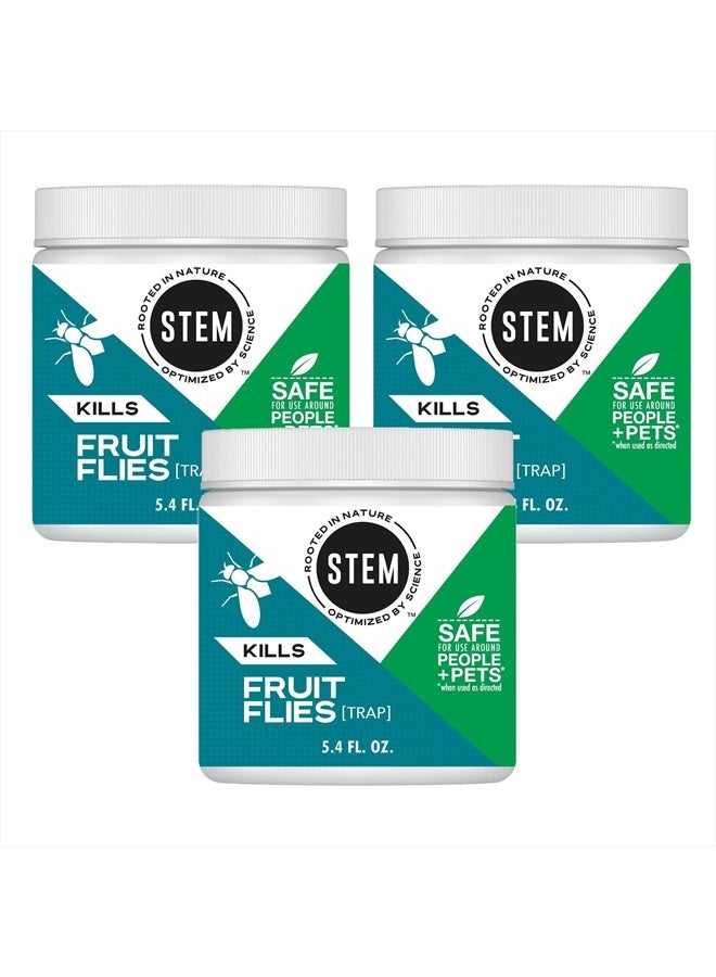 STEM Stem Kills Fruit Fly Trap: Fruit Fly Catcher With Botanical Extracts; 5.4 fl oz (Pack Of 3) - Image 1