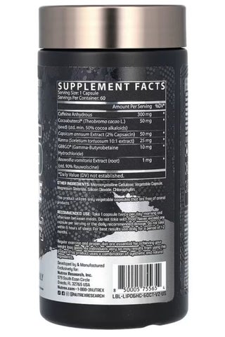 Lipo 6 Hardcore Maximum Fat Burner, Helps Reduce Appetite And Cravings, Fires Up Metabolism, 60 Capsules - view 4