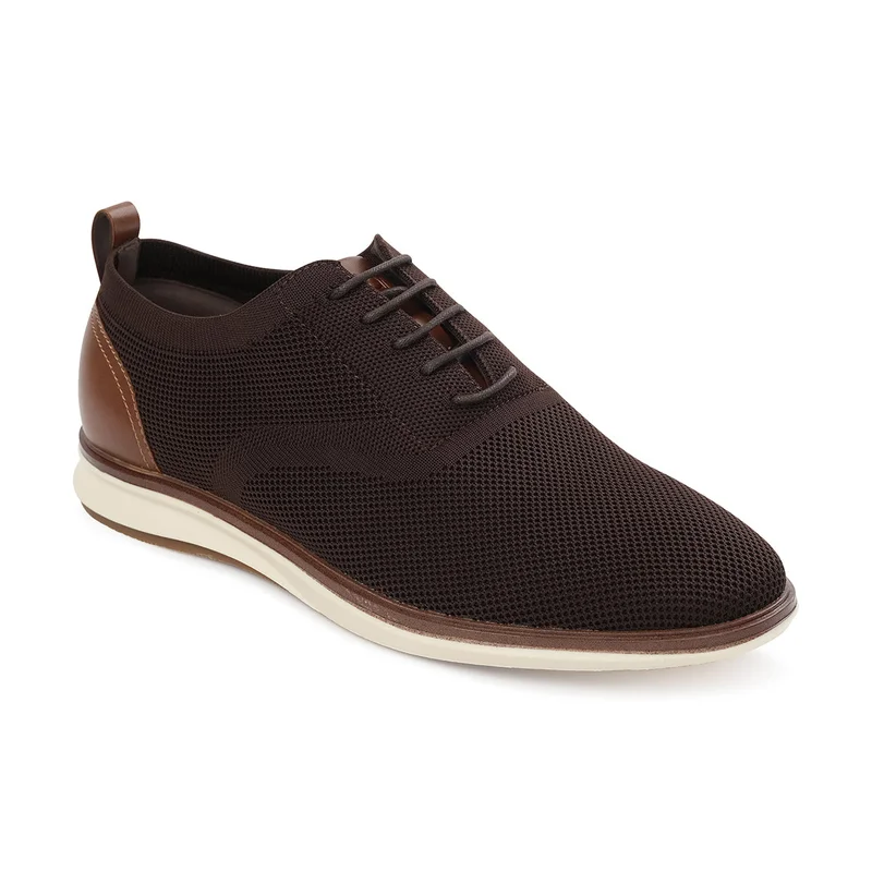 ميلانو Archer Mens Casual Oxford-Dk Brown