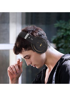 General Wireless PC Bluetooth Headset Fold 5.0 Wired Over-Ear Headphones with Microphone 3.5mm Audio Cable  - Image 2