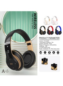 General Wireless PC Bluetooth Headset Fold 5.0 Wired Over-Ear Headphones with Microphone 3.5mm Audio Cable  - Image 3