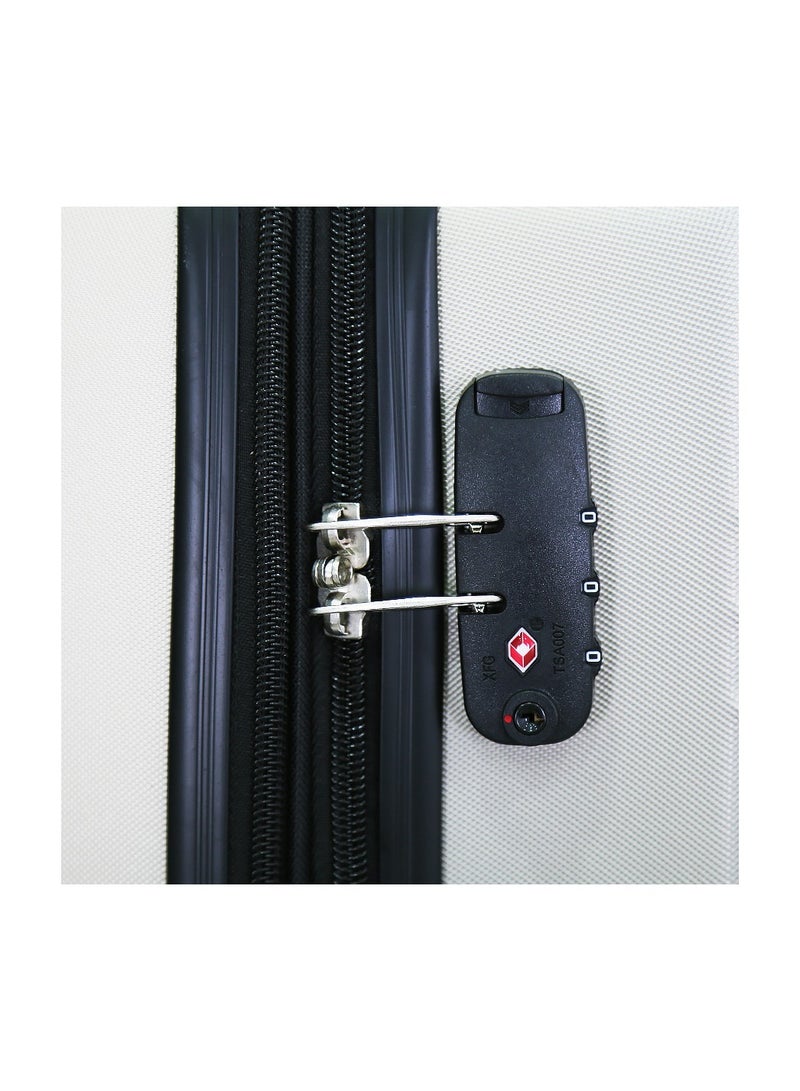 Verage  حقيبة سفر VERAGE 3 قطع، شامبانيا، قفل TSA، L 28/M 24/S 21 - Image 5