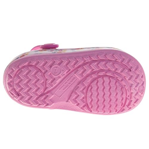 Josmo Little Mermaid Girls Clog Sandals Ariel & Flounder Slip-On Slides Closed Toe Clogs with Backstrap Summer Beach Pool Shoes- Pink White 11-12 Little Kid - Image 5