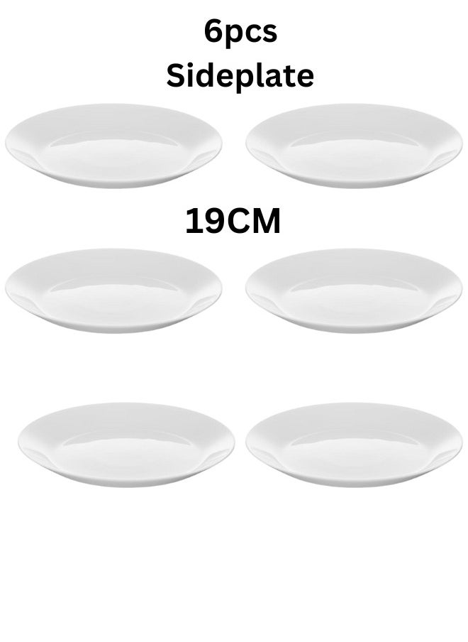 OFTAST Set of 18 French tempered glass plates, consisting of 6 bowls 15 cm, 6 flat plates 25 cm and 6 plates 19 cm  - Image 4
