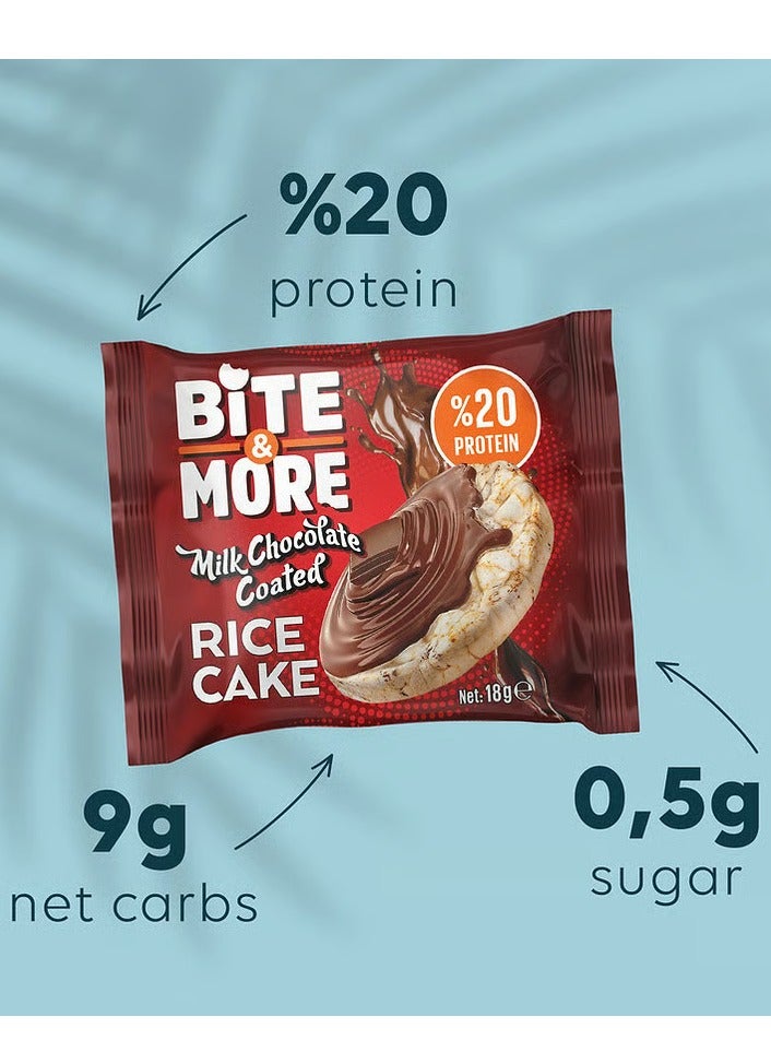Bite & More Milk Chocolate Coated Protein Rice Cake – High Protein Snack – Rich in Fiber – Healthy On-the-Go Treat - Image 4