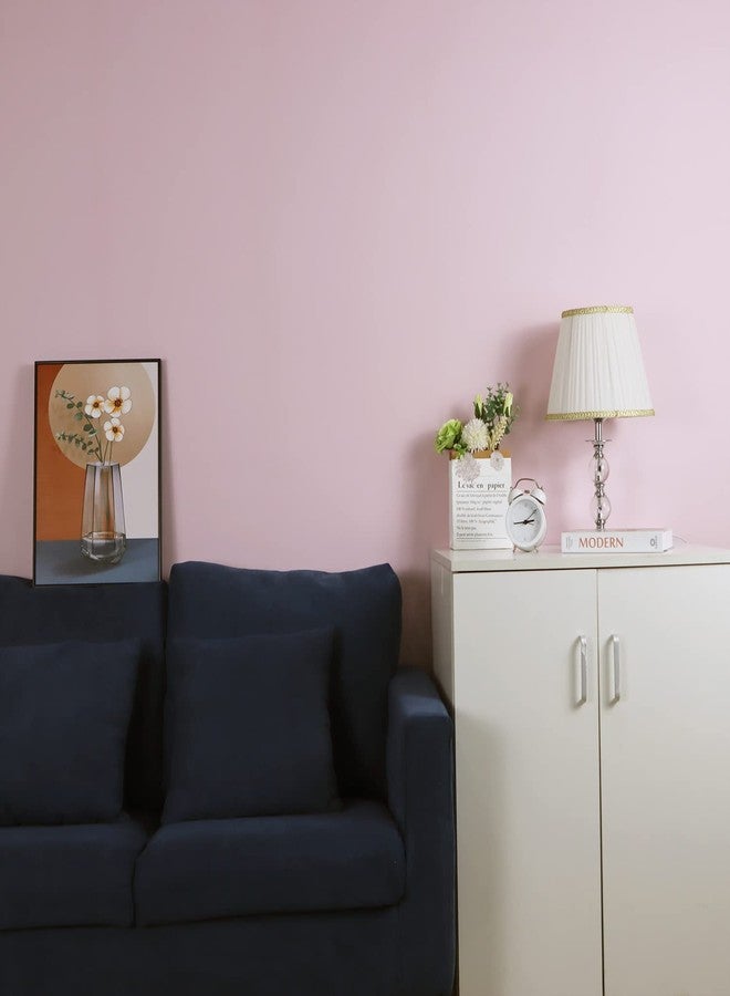 HeloHo Solid Light Pink Wallpaper - Matte Textured Peel and Stick Modern Self Adhesive Removable Waterproof Contact Paper for Living Room Bedroom Decor 118"X15.7" - Image 3