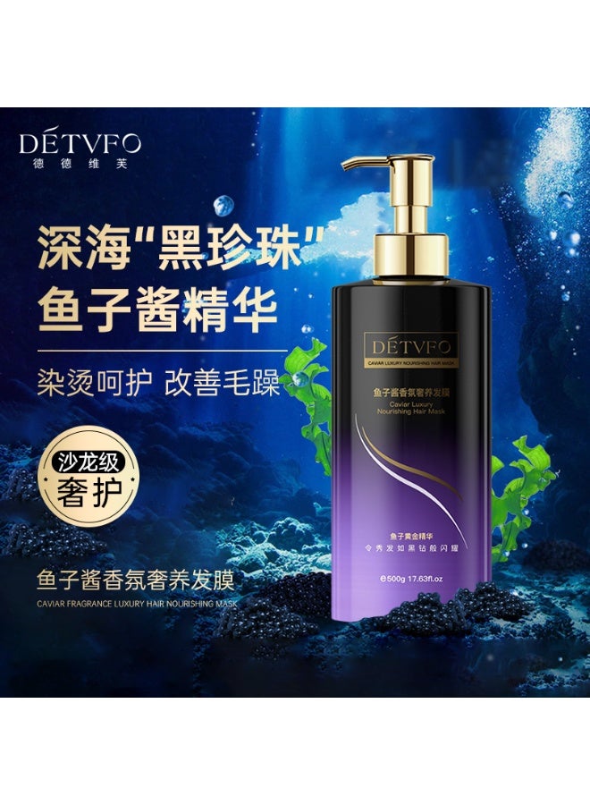 Repairing Dry and Frizzy Hair: Caviar Scented Hair Mask 500g - Improves Damage Caused by Perming and Dyeing, Smoothes Split Ends, and Leaves a Long-Lasting Fragrance - Image 5