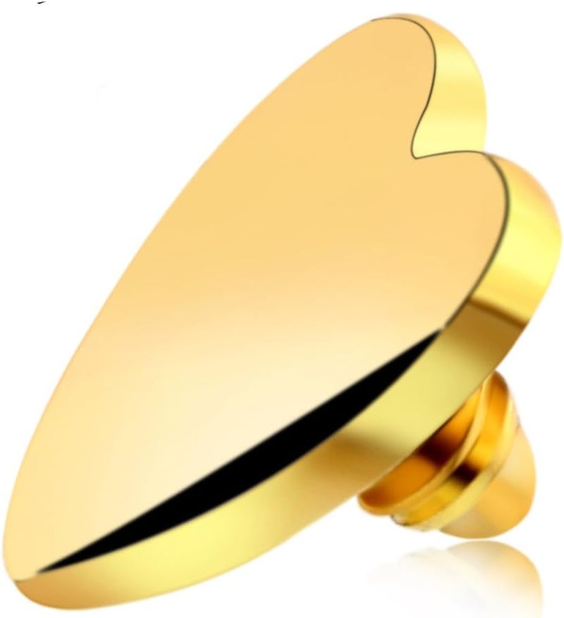 Pashoshka Gold Plated Heart Dermal Top Surgical Steel (316L) 1 Piece - Image 2