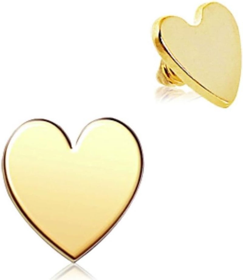 Pashoshka Gold Plated Heart Dermal Top Surgical Steel (316L) 1 Piece - Image 1