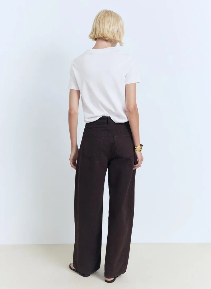 MANGO V-neck cotton T-shirt