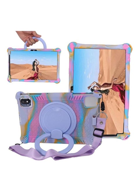 Case with 360° Swivel Stand and Shoulder Strap for Taipower P25T, VASTKING KingPad M10, TCL 10 Tabmax WiFi, OPPO Pad Air, DOOGEE T20, Headwolf Wpad1, UMIDIGI A11 10.36-inch Tablet